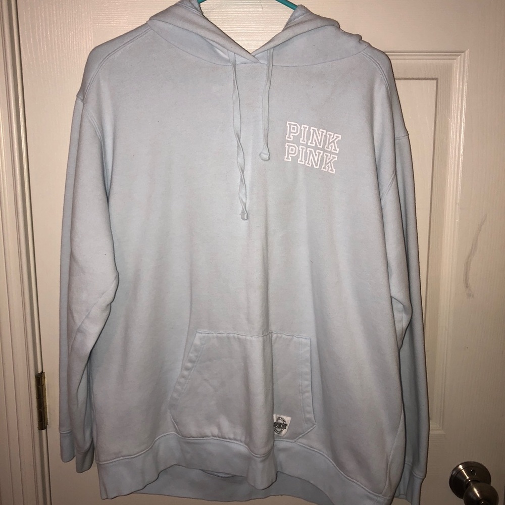 baby blue PINK hoodie